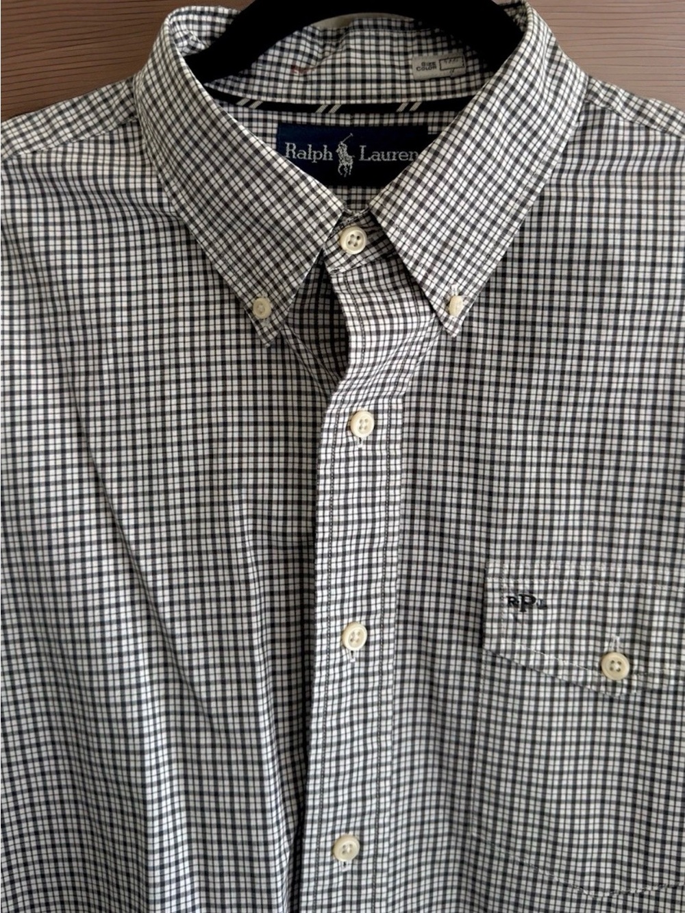 Ralph Lauren Men’s Black and White Checked Button-Down Shirt